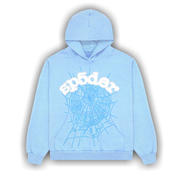 Sp5der Web Baby Blue Hoodie